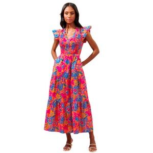 Sugarlips Vibrant Floral Maxi Dress New Without TAGS XXL PINK